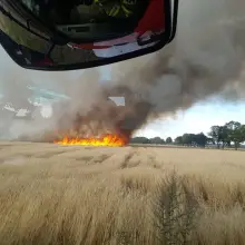 View photo: Field fires in Tomaszów Bolesławiecki and Chościszowice