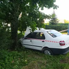 Zobacz zdjęcie: Kierowca Fiata zjechał z drogi i uderzył w drzewo