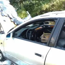 Zobacz zdjęcie: Pożar samochodu Audi przy Kościuszki w Bolesławcu