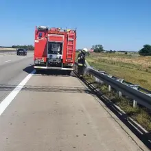 Zobacz zdjęcie: Akcja straży pożarnej przy A4