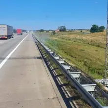 Zobacz zdjęcie: Akcja straży pożarnej przy A4