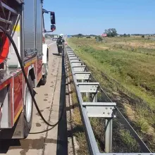 Zobacz zdjęcie: Akcja straży pożarnej przy A4