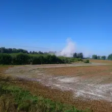 Zobacz zdjęcie: Akcja straży pożarnej w Nowej Kuźni (gmina Gromadka, powiat bolesławiecki)
