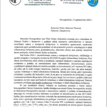 Zobacz zdjęcie: Pismo wójta Gminy Osiecznica Waldemara Nalazka i burmistrza Gminy Nowogrodziec Roberta Relicha