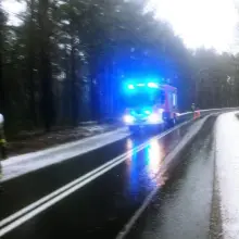 Zobacz zdjęcie: Akcja straży pożarnej między Krzyżową a Gromadką (gmina Gromadka, powiat bolesławiecki)