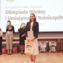 Zobacz zdjęcie: Małgorzata Mazur, uczennica trzeciej klasy Zespołu Szkół Budowlanych w Bolesławcu, zajęła I miejsce w ogólnopolskiej Olimpiadzie Wiedzy i Umiejętności Rolniczych