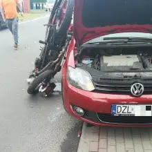 Zobacz zdjęcie: Zderzeni motocykla z autem w Raciborowicach Dolnych