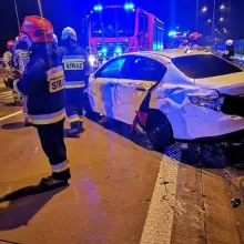 Zobacz zdjęcie: Akcja straży pożarnej na rozwidleniu A4 i A18