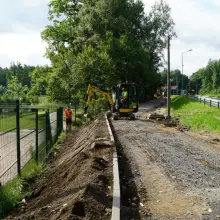 Zobacz zdjęcie: Budowa ścieżki rowerowej przy ul. Jeleniogórskiej (przy Leśnym Potoku) w Bolesławcu