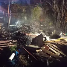 Zobacz zdjęcie: Akcja straży pożarnej w Iwinach