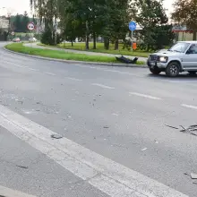 Zobacz zdjęcie: Zderzenie dwóch aut koło wiaduktu w Bolesławcu