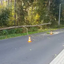 Zobacz zdjęcie: Akcja straży pożarnej w gminie Gromadka
