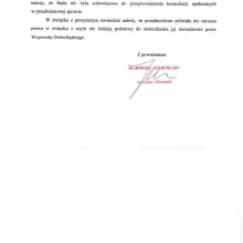 Zobacz zdjęcie: list Wojewody Dolnośląskiego dotyczący uchwalenia w gminie Gromadka Samorządowej Karty Praw Rodziny