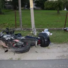 Zobacz zdjęcie: Motocykl i miejsce kolizji