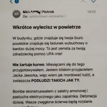Zobacz zdjęcie: Wulgarny e-mail do prezydenta Piotra Romana