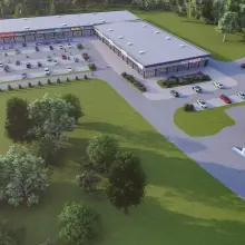 View photo: Visualization of the Netto retail park (former Tesco)