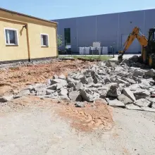 Zobacz zdjęcie: Prace przy rozbudowie remizy OSP Trzebień