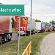 Zobacz zdjęcie: Korki na wjedzie do Bolesławca