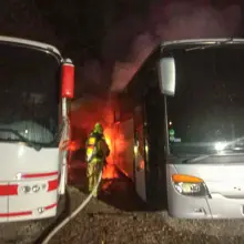 Zobacz zdjęcie: Pożar autobusów w Karpaczu
