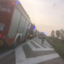 Zobacz zdjęcie: Działania straży pożarnej na A4