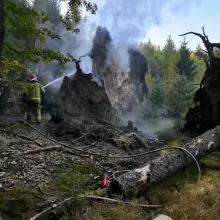Zobacz zdjęcie: Akcja straży pożarnej na terenie Leśnictwa Bolesławiec