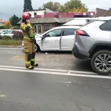 Zobacz zdjęcie: Zderzenie dwóch samochodów w Kruszynie. Droga jest zablokowana
