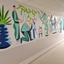 Zobacz zdjęcie: Mural autorstwa Klawego Projektu w Szpitalu św. Łukasza w Bolesławcu
