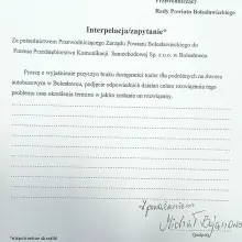 Переглянути фотографію: Депутатський запит Michał Bojanowski та відповідь президента PKS