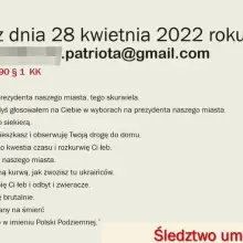 Zobacz zdjęcie: Hejterskie maile i wpis na Facebooku