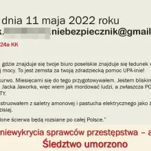 Zobacz zdjęcie: Hejterskie maile i wpis na Facebooku