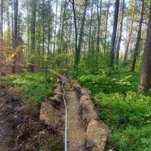 Zobacz zdjęcie: Akcja straży pożarnej w lesie między Nowogrodźcem a Nawojowem