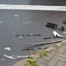 Zobacz zdjęcie: Zderzenie trzech aut koło wiaduktu w Bolesławcu