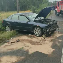 Zobacz zdjęcie: Auto dachowało między Wierzbową a Pasternikiem