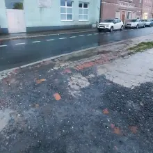 View photo: Pavement on Górne Młyny Street in Bolesławiec
