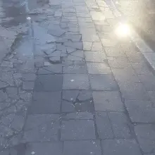View photo: Pavement on Górne Młyny Street in Bolesławiec