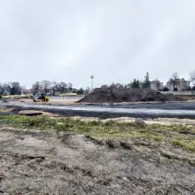 View photo: Construction of the lighting system at the municipal stadium in Bolesławiec