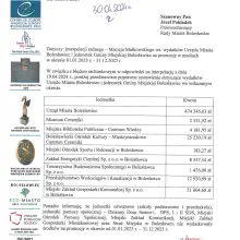 Zobacz zdjęcie: Poprawiona wersja odpowiedzi na interpelację, opublikowana w dniu 2024-04-30