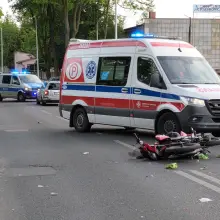 Zobacz zdjęcie: Wypadek motocyklisty na ulicy Modłowej
