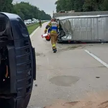 Zobacz zdjęcie: Wypadek z lawetą na A4! Utrudnienia w ruchu