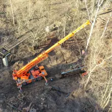 Zobacz zdjęcie: Trwa rozbiórka kładki nad Bobrem