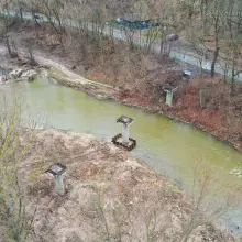 Zobacz zdjęcie: Wyburzanie kładki nad Bobrem