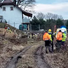 Zobacz zdjęcie: Akcja służb w Mierzwinie. Dwie osoby przysypane