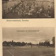 View photo: Outdoor pools by the Bóbr in Bunzlau before the war