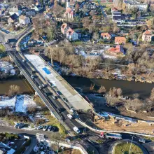 Zobacz zdjęcie: nowy most nad Bobrem po betonowaniu konstrukcji nośnej