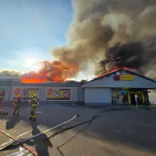 Zobacz zdjęcie: Pożar Biedronki w Polkowicach