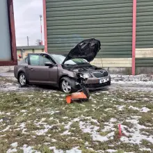 Zobacz zdjęcie: Zderzenie Audi i Skody koło wiaduktu