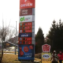 View photo: Fuel prices at filling stations in Bolesławiec – March 4, 2026