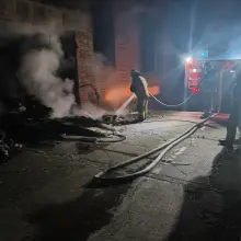 View photo: Fire at the former foundry