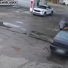 View photo: Suspect and car