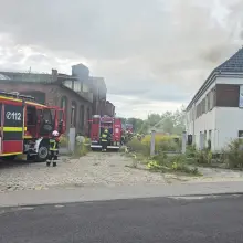 View photo: Fire at the former foundry in Gromadka